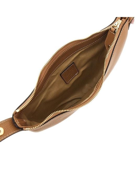 IOEF Brown 'Lula' Grained Leather Bag