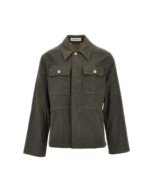 Our Legacy Green Cotton Sateen Unity Jacket for men