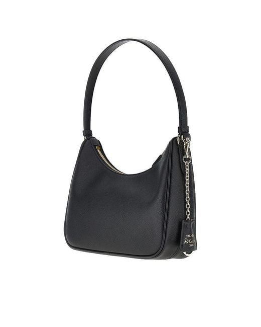 Prada Black Saffiano Leather Re-Edition 2005' Bag