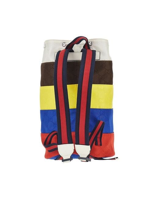 Gucci Multicolor Multicoloured Gg Nylon Backpack for men