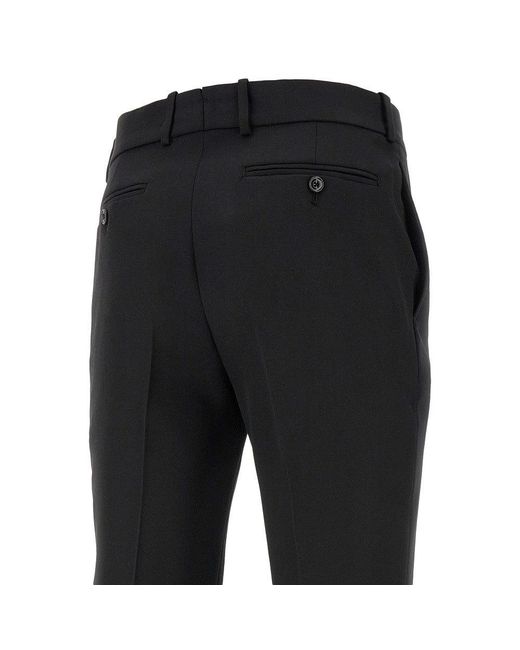 McQueen Black Tailored Cigarette Trousers for men