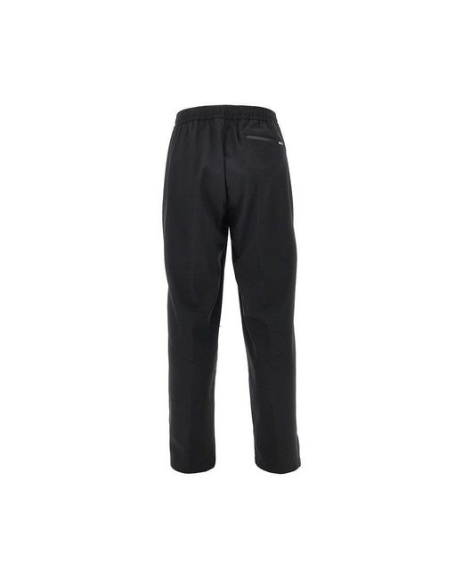 Herno Black Wool Touch Pants for men