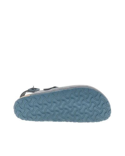 Birkenstock Blue 'Tokio' Suede Leather Sandals for men
