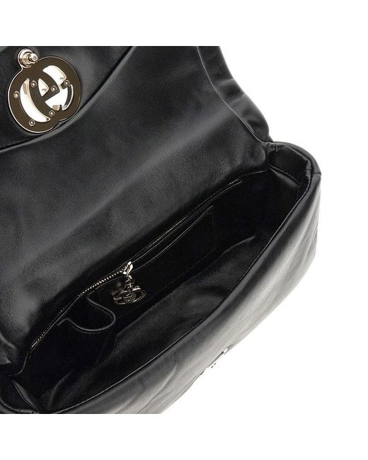 Gucci Black Leather Small 'Gg Milano' Bag