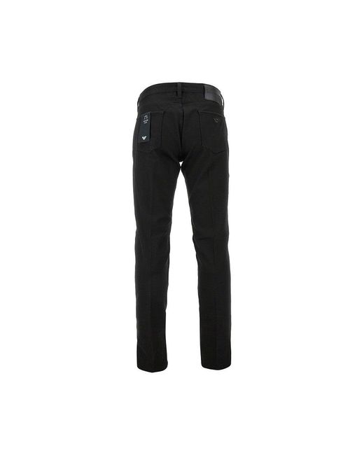 Emporio Armani Black 'J75' Slim Fit Pants for men