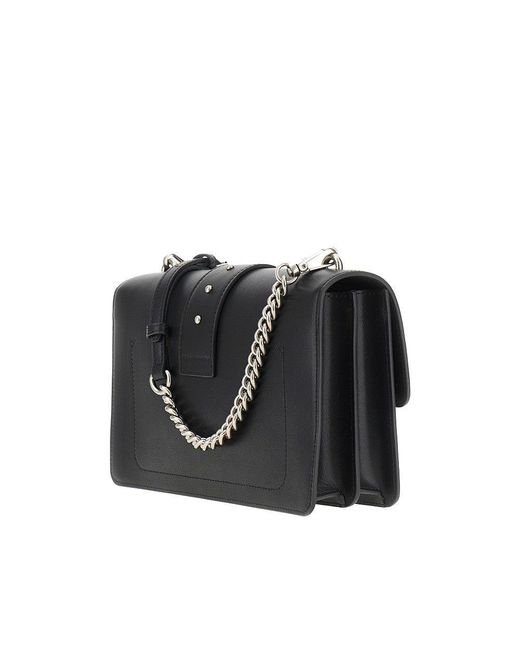 Pinko Black 'Love One Classic' Leather Bag