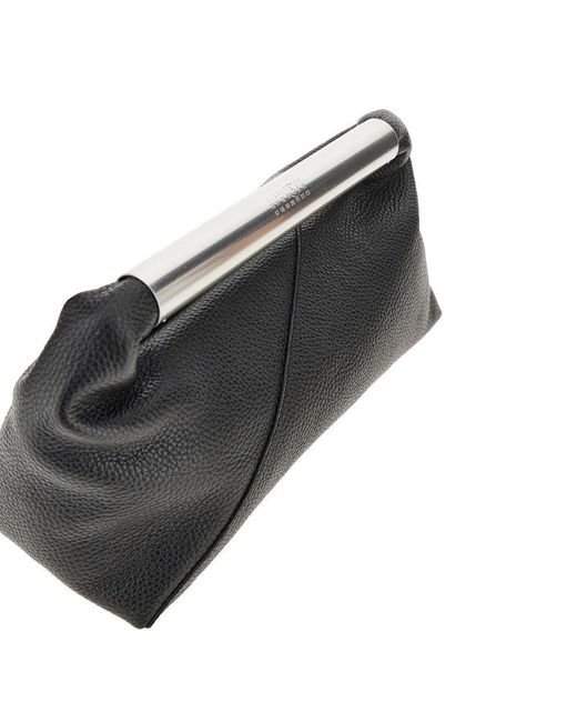 MM6 by Maison Margiela Black Leather Japanese Jewel Handle Bag