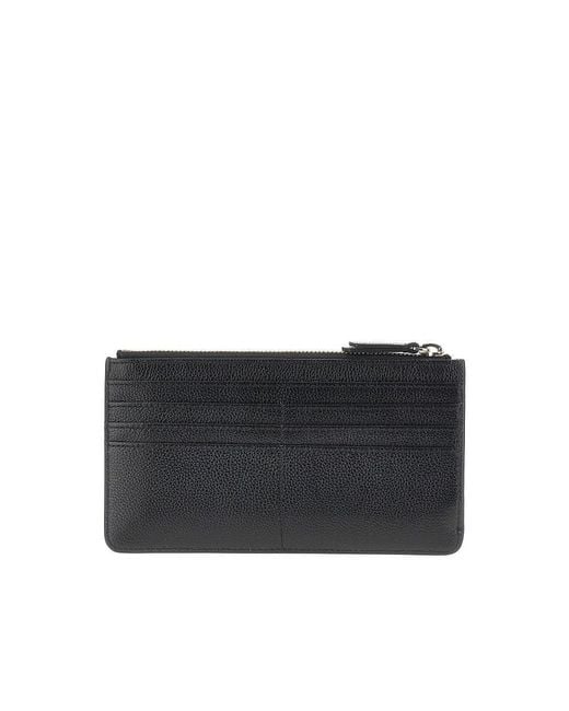 Emporio Armani Black Faux Leather Cardholder Pouch