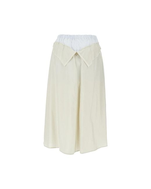 Gonna Midi 'Anonymity Of The Lining' Donna di Maison Margiela in White