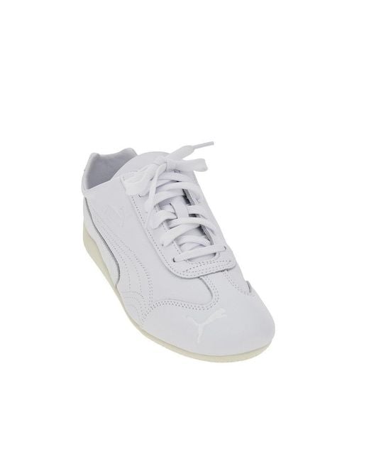 PUMA White 'Speedcat' Leather Sneakers for men