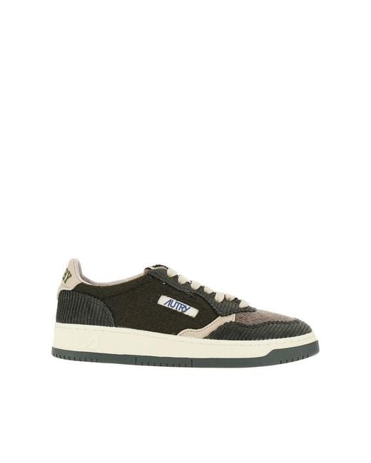 Autry Green Medalist Low Corduroy And Felt Sneakers for men