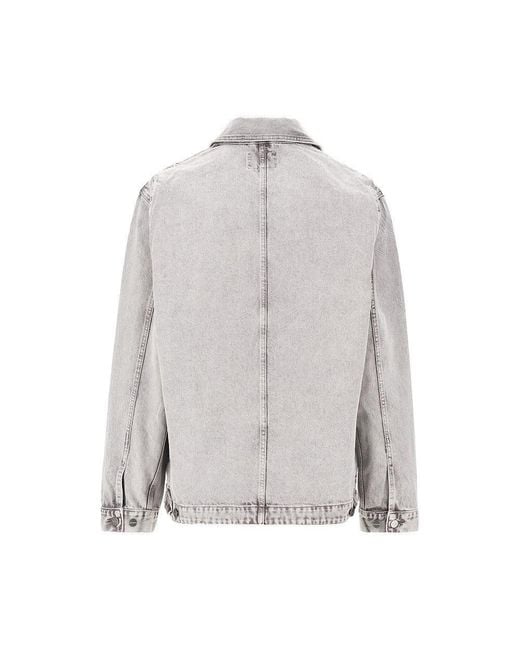 Carhartt Gray Og Double Front Denim Jacket for men
