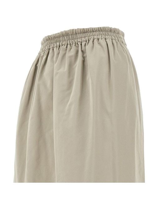 Carven Natural Silk-Blend Duchesse Skirt