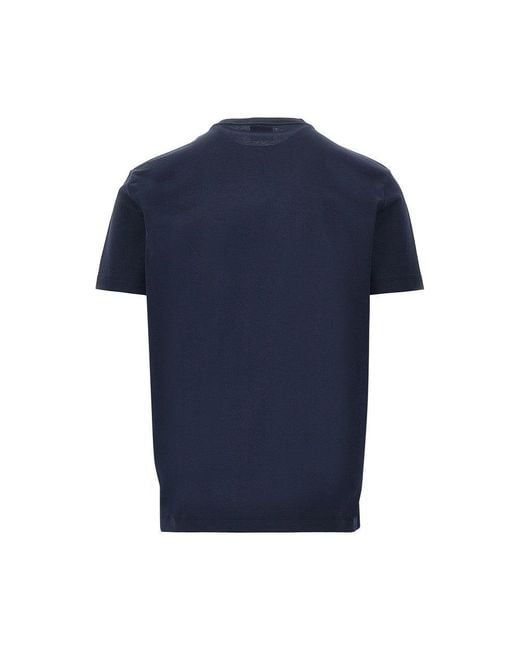 EA7 Blue Lux Identity Cotton T-Shirt for men