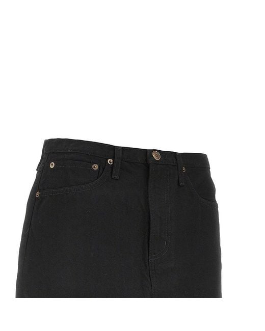 Agolde Black 'Keira' Denim Mini Skirt