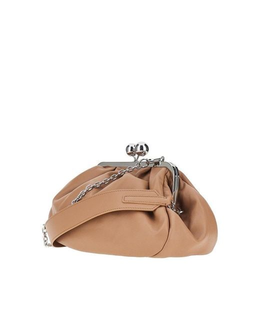 Weekend by Maxmara Natural Leather Medium 'Pasticcino' Bag
