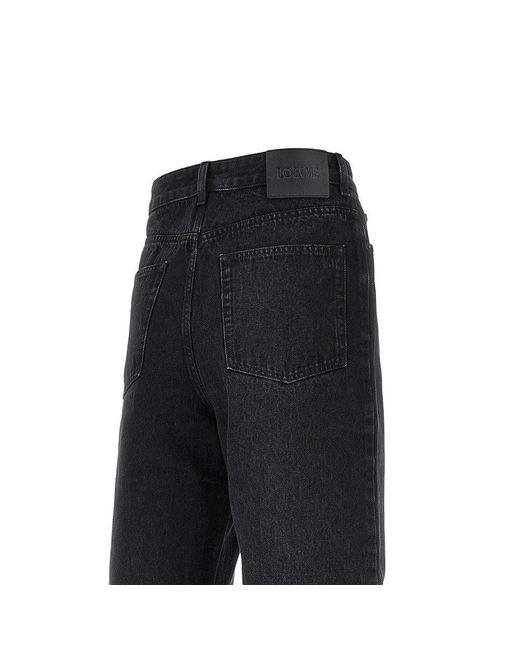 Jeans 'Anagram Baggy' di Loewe in Black da Uomo