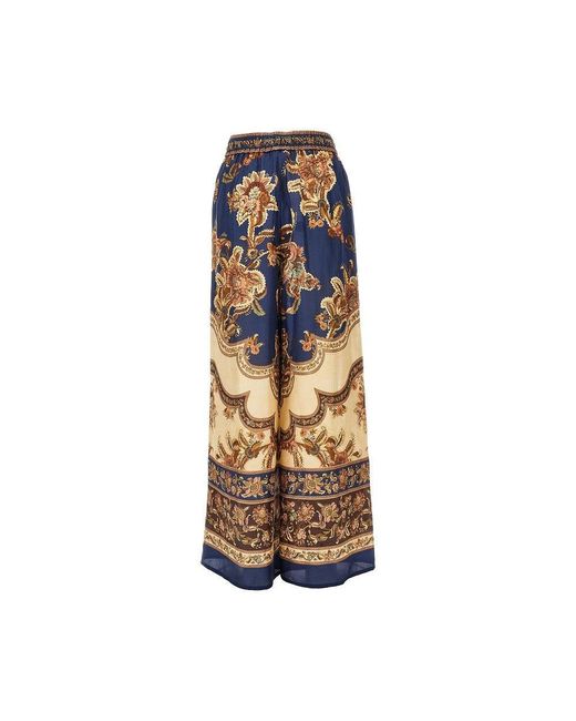 Zimmermann Blue 'Aster' Silk Pants