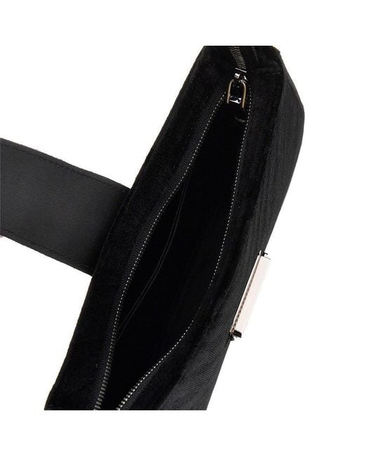 Emporio Armani Black Nappa Leather Mini Bowling Bag