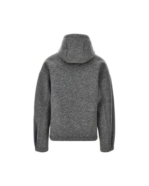 Herno Gray Wool-Blend Cloth Blouson Jacket for men