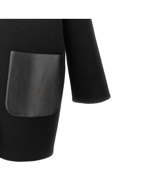 Gucci Black Wool And Silk Reversible Coat