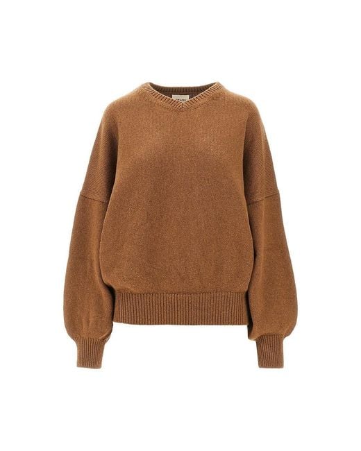 Khaite Brown 'Wolfe' Cashmere Sweater