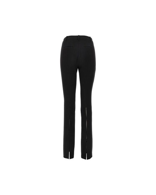 Pinko Black Slim Pants With Rear Split