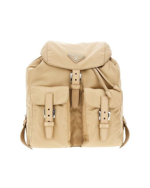 Prada Natural Small Re-Nylon Backpack