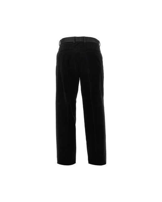 Fendi Black Velvet Tailored Pants for men