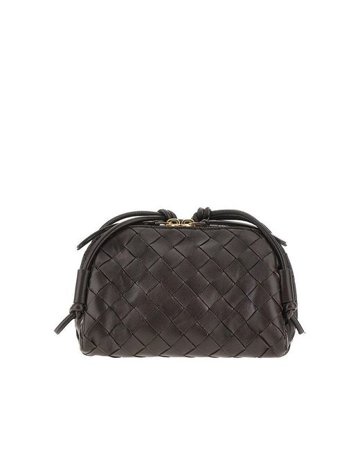 Bottega Veneta Black Intrecciato Leather 'Concert' Bag