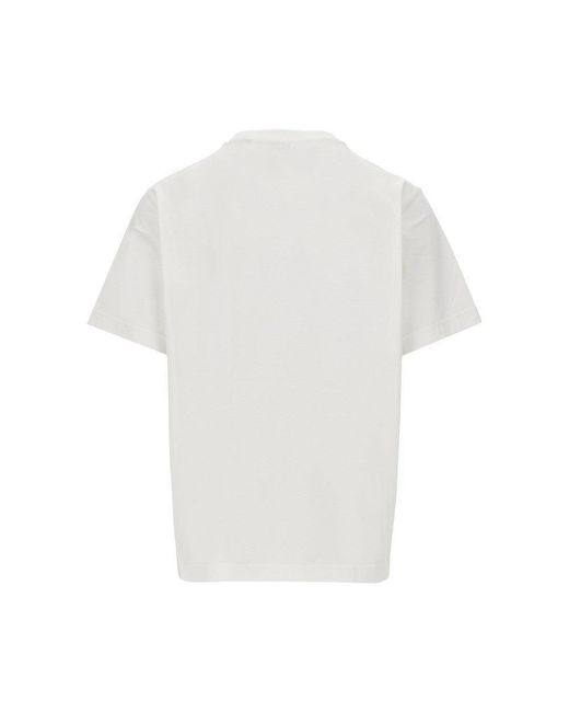Burberry White 'Knight Stamp' Embroidery T-Shirt for men