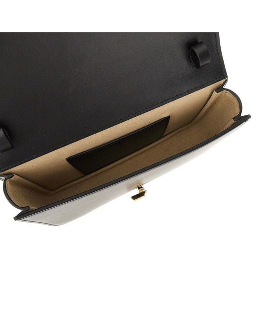 Totême Black 'T-Lock' Leather Pouch With Shoulder Strap
