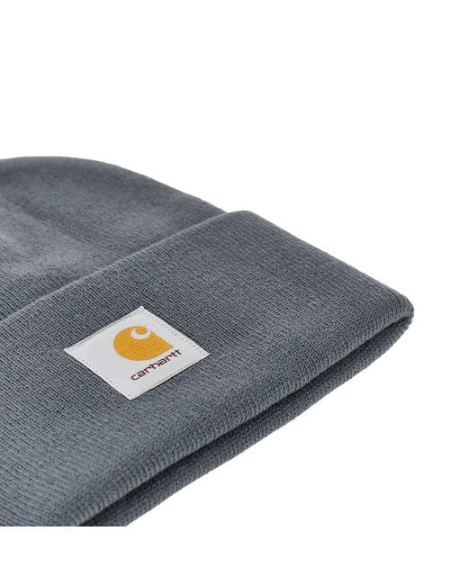Carhartt Gray Logo Patch Beanie for men