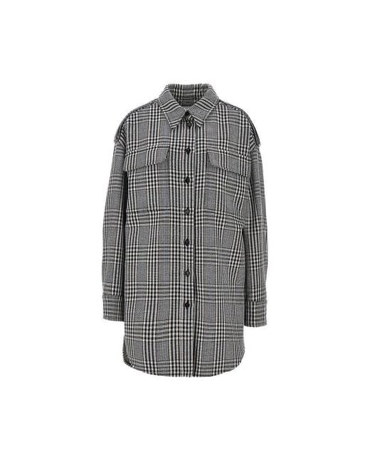 Stella McCartney Gray Prince Of Wales Wool Overshirt