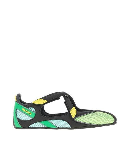 The Attico Green 'Floor 01' Ballet Flats