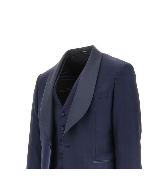 Tagliatore Blue Super 110's Wool Three-Piece Suit for men