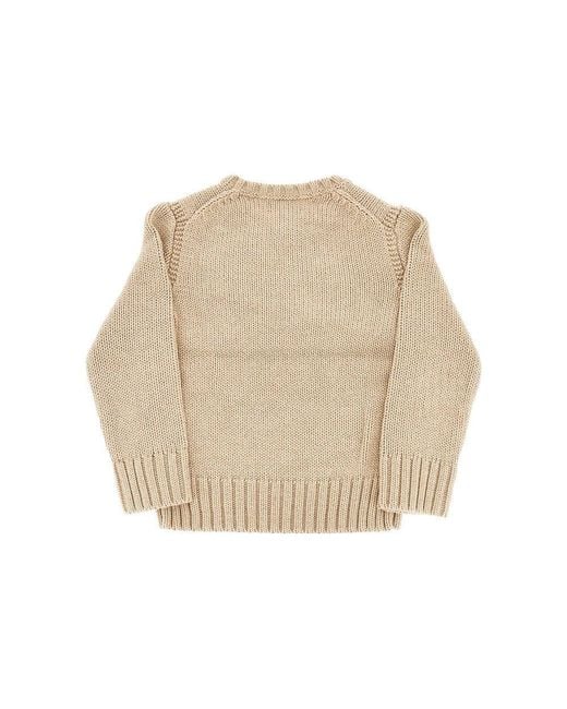 Ralph Lauren Natural Flag Intarsia Cotton Sweater Kids