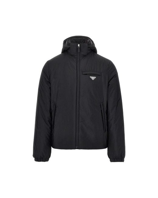 Prada Black Re-Nylon Down Jacket for men