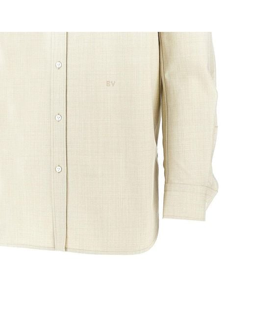 Bottega Veneta Natural Wool And Cotton Twill Shirt for men