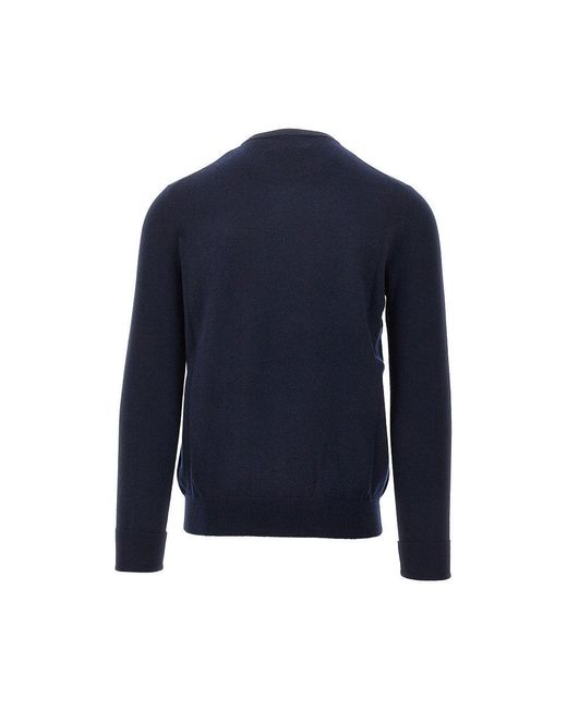 Ballantyne Blue Cashmere Crewneck Sweater for men