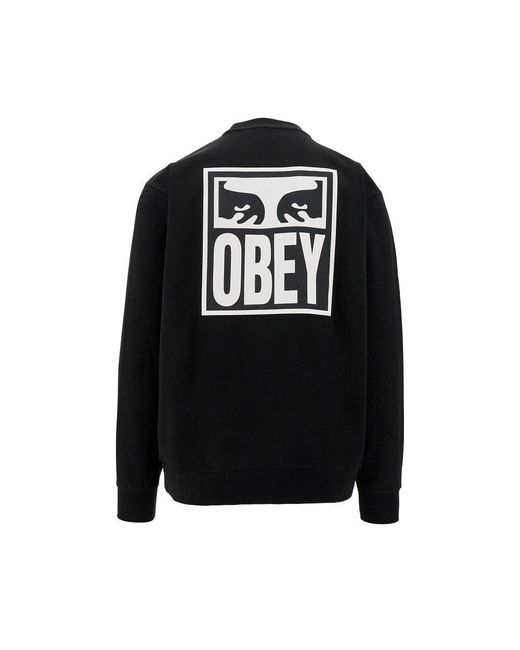 Obey Black Eyes Icon Crewneck Sweatshirt for men