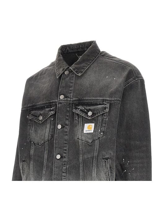 Carhartt Gray 'Helston' Denim Jacket for men