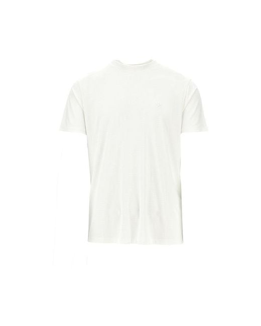 Emporio Armani White Eagle Embroidery Modal-Blend T-Shirt for men