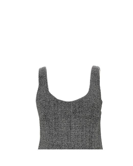 Gucci Gray Wool Grisaille Top