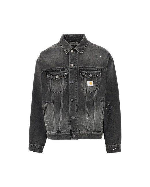 Carhartt Gray 'Helston' Denim Jacket for men