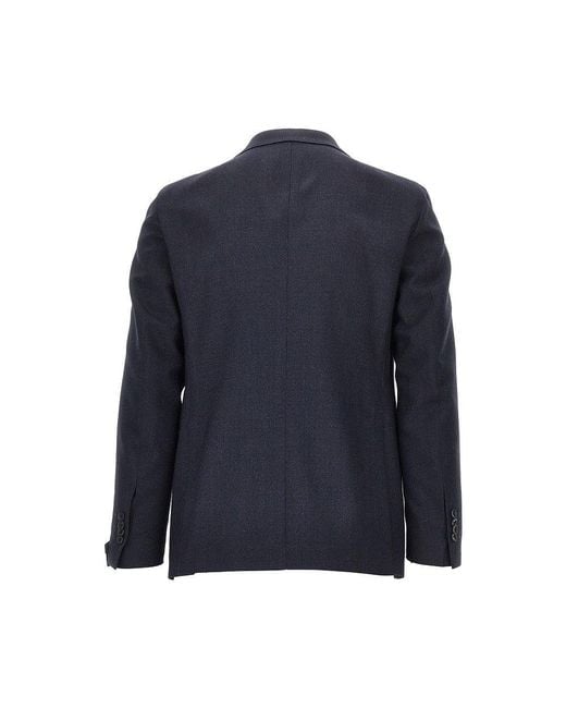 Tagliatore Blue Virgin Wool Tailored Suit for men