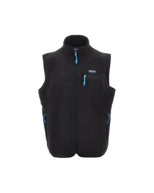 Patagonia Black 'Retro' Fleece Vest for men