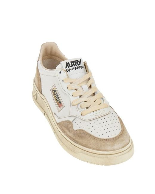 Autry Natural Super Vintage Medalist Low Sneakers for men