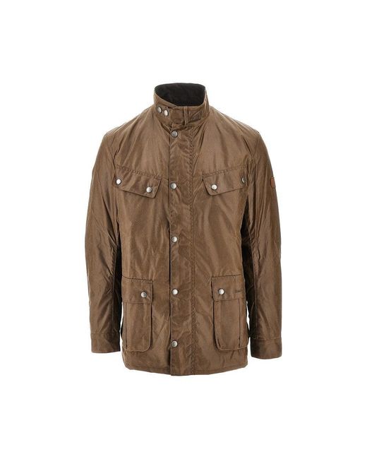 Barbour Brown 'Duke' Waxed Cotton Jacket for men