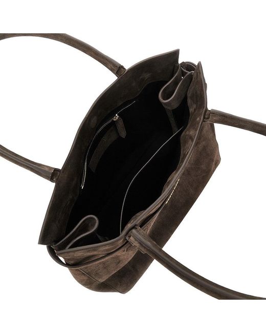 DSquared² Black Suede Leather Twin Shopping Bag for men